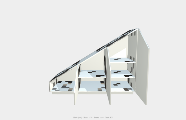 Schrank für Dachschräge oder Treppenausbau